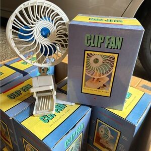 Portable Clip Fan - White and Blue